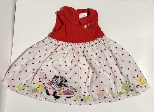 Disney Minnie Mouse And Daisy Western Roadtrip Dress Poka Dot Embroidered 