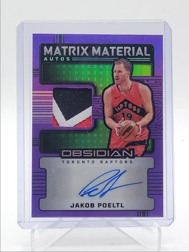 JAKOB POELTL 2024-25 OBSIDIAN MATRIX PATCH PURPLE FLOOD ETCH AUTO /49 Q7018