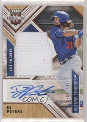 2018 Elite Extra Edition Future Threads Silhouette 80/199 DJ Peters Auto 15fy