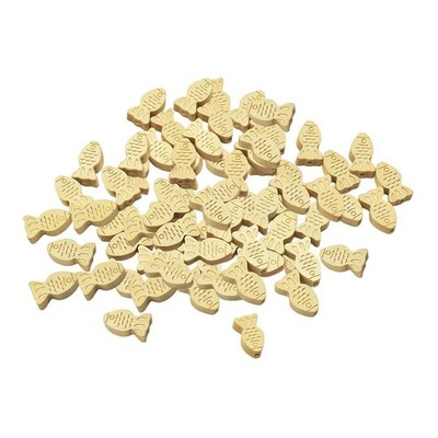 50 Stck. Fisch Holz Perlen zum Selbermachen Schmuck Fisch Anhänger für Baumeln Armbänder Ohrring