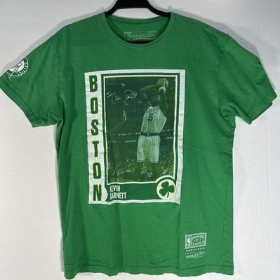 Mitchell & Ness Boston Celtics Kevin Garnett T-Shirt Mens Large Green Cotton