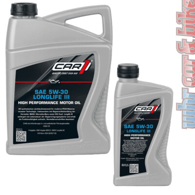 Motoröl 5W-30 Longlife III 6L Car1 HC-Synthese VW 50400 50700 BMW Longlife-04 MB