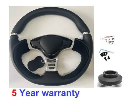 SUEDE LEATHER STEERING WHEEL & BOSS KIT FIT BMW E36 318 320 325 330 M3 RACING