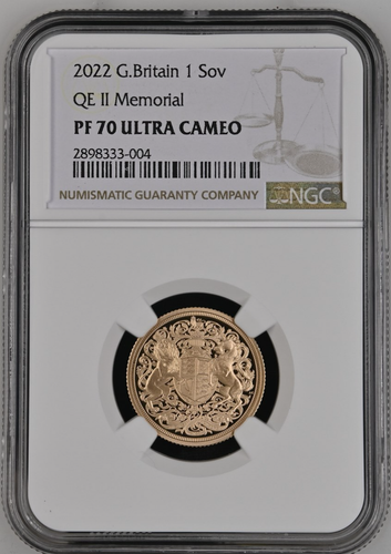 2022 Großbritannien Elizabeth Memorial Gold Sovereign Charles III NGC PF70 Ultra Cameo