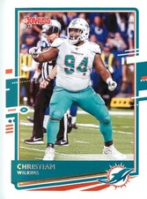 Christian Wilkins 2020 Panini Donruss Football NFL Base Card #153 Miami Dolphins