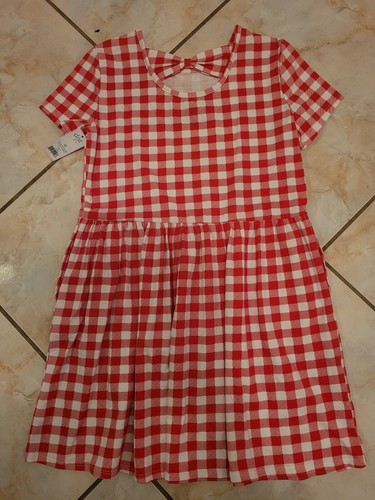 Girls red checkered dress (Size L 12-14) - Picture 4 of 4