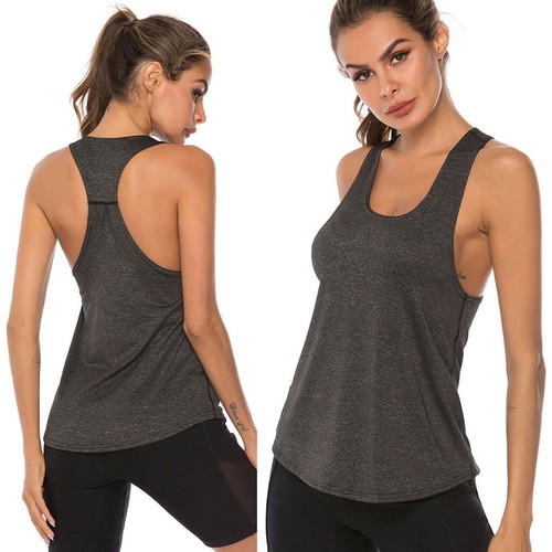 Mujeres Deporte Fitness Prendas para el torso sin mangas Camiseta deportiva Yoga Camisetas de secado rápido - Imagen 3 de 16