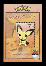 Liberia 2001 - Pokemon, #172 Pichu - Souvenir Stamp Sheet - MNH