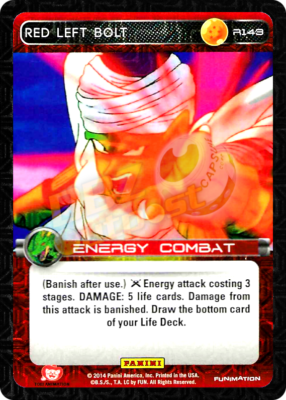 DBZ Dragon Ball Z TCG Card Panini Premiere R143 Red Left Bolt Foil