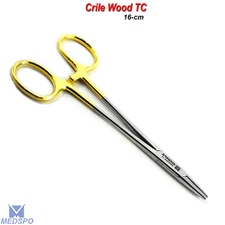 Surgical Hemostatic Crile Wood TC Locking Forceps Needle Holder Dental Tools CE