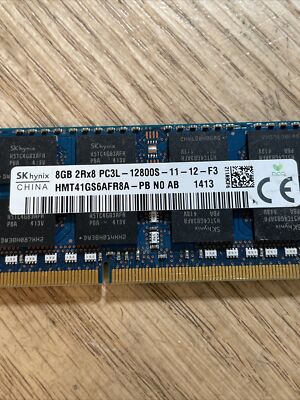 SK Hynix 8GB (1-stick) PC3-12800 DDR3 1600 Laptop Memory RAM