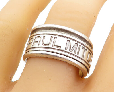 PAUL MITCHELL 925 Sterling Silver Vintage Retro Spinner Ring Sz 11