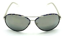 Diane von Furstenberg Ladies Aviator BLK BLU SLVR / Gray Tinted Sunglasses