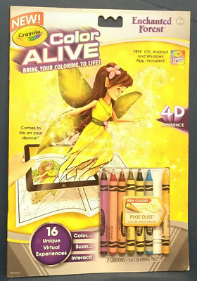 Crayola Color Alive Enchanted Forest 4D Experience Coloring Book ( 2015 ...