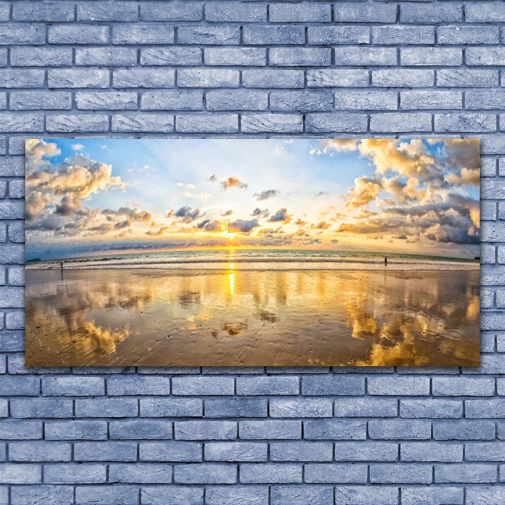 Photo sur toile mer 140x70 cm pour salon lumineux style bord de plage