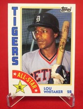 Lou Whitaker A.L. All-Star 1984 Baseball Card TOPPS #398 NM-MT