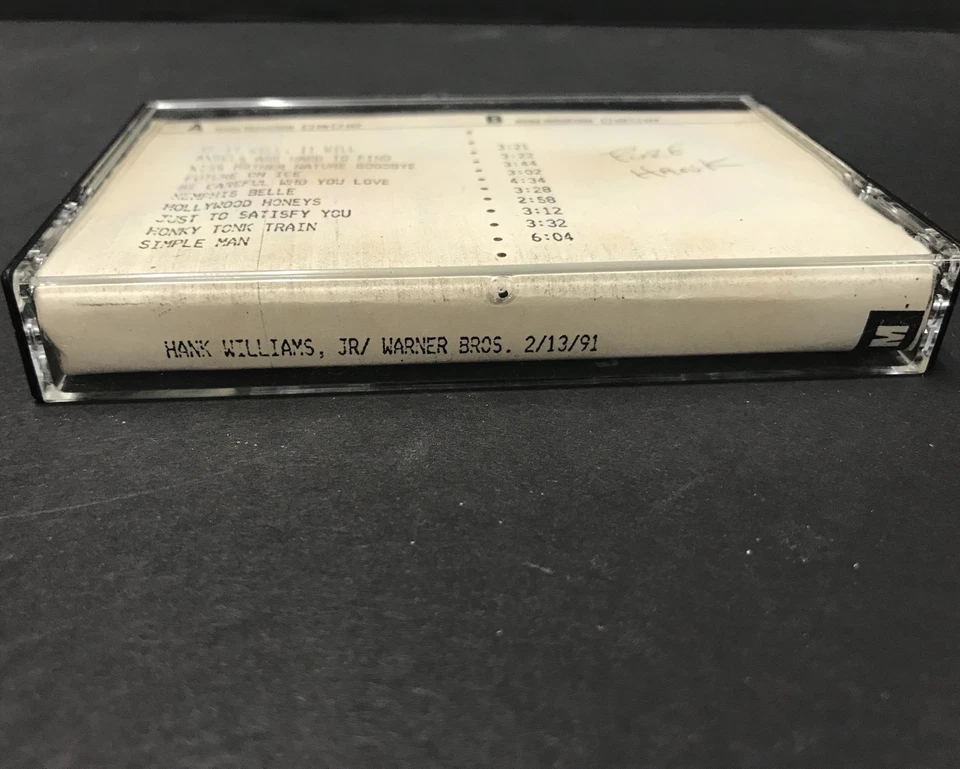 Hank Williams, Jr. Pure Hank Cassette PROMO Master Tape Warner Bros WB 1991 - Image 3 of 4