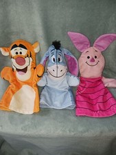 Lot of 3 Melissa  Doug Disney Winnie Pooh Hand Puppets - Tigger Eeyore Piglet