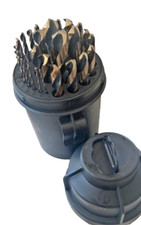 LasrCut 29 PCS 1/16 - 1/2 Black Gold Jobber Drill Bit Set  135 S/Point HSS