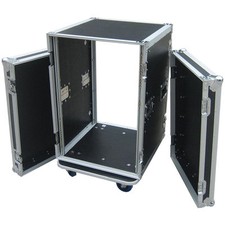 Flightcase 16HE 19 Rollen bluewheels Rackschi...