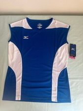 Mizuno Women's Volleyball Performance Cap Sleeve G3 Jersey, Royal/White - Small