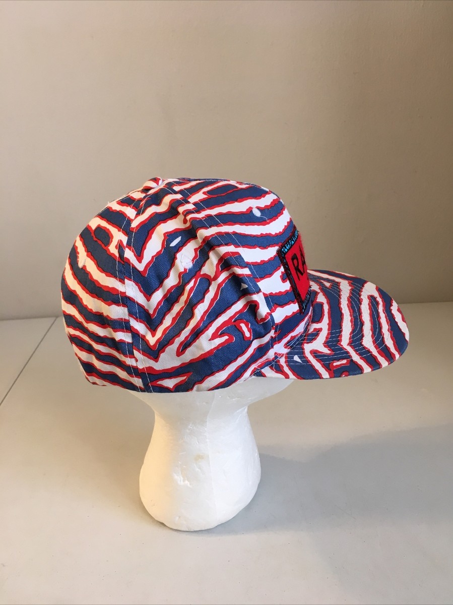Vintage 90s Red White Blue Snapback Rap Cap Dis Attitude - Fit