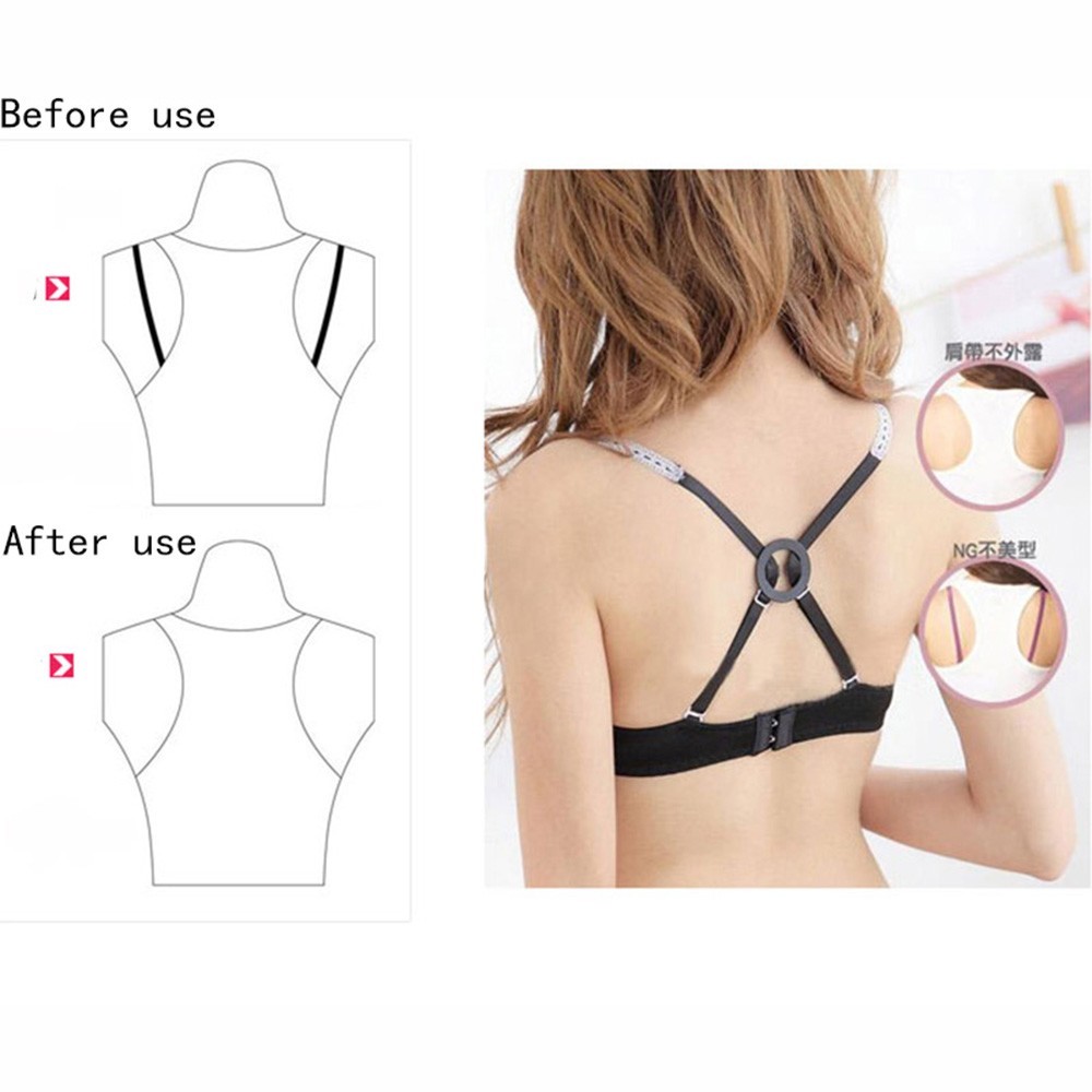 Sexy New Cleavage Control Clips Hide Bra Strap Buckle Adjust Converter
