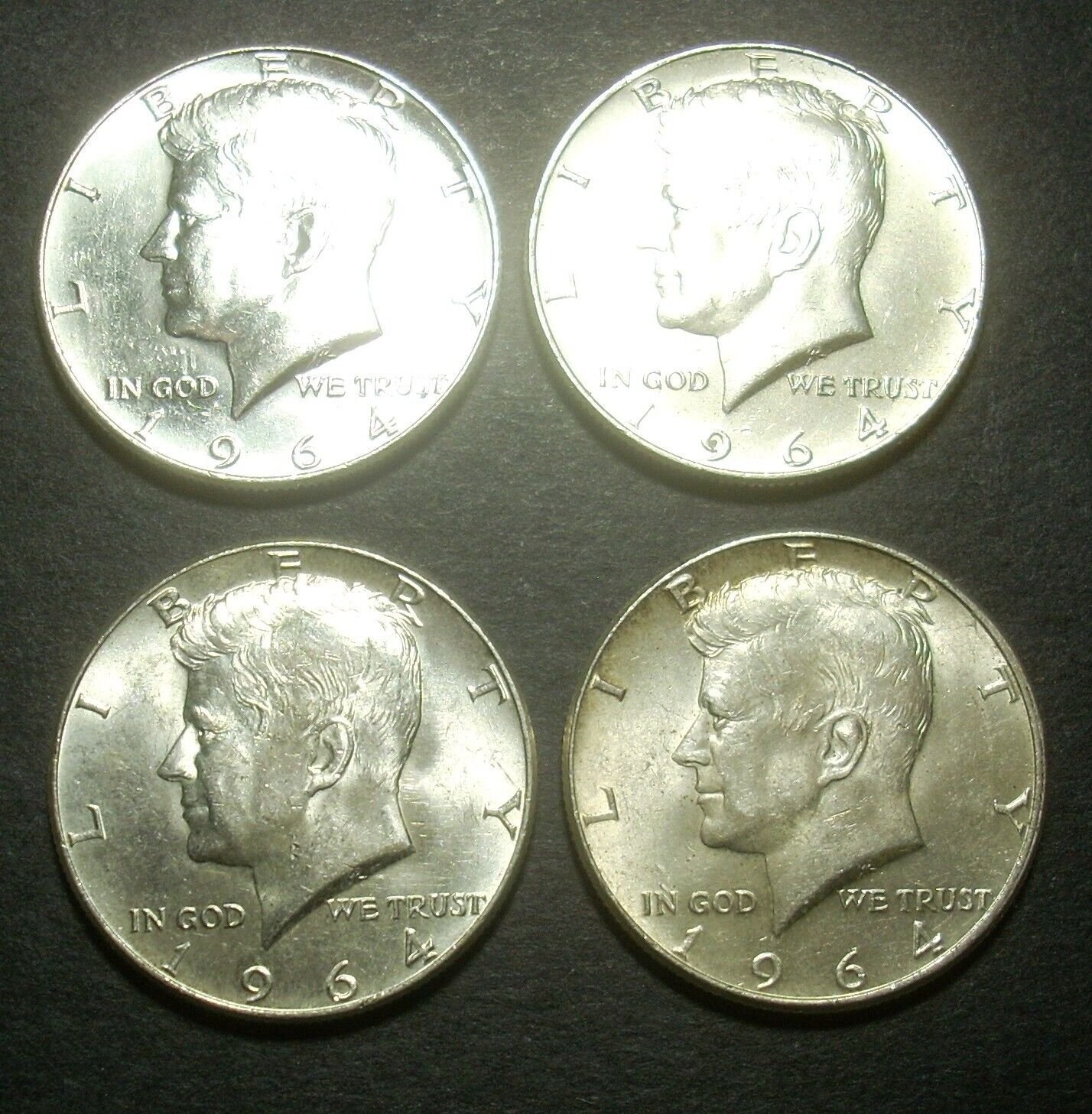 Uncirculated 1964 P  & D Roll of 20 JFK, Kennedy Half Dollar Coins BU .90 Silver