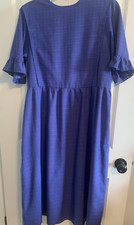 Vestido con Capa Menonita Amish Hecho a Mano Hecho en Casa B 41" L 49" Almohadilla para el Hombro Bolsillo