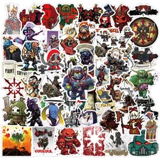 Warhammer 40K Inspired Scrapbook/Skateboard Vinyl Sticker Set Of 50 Pieces