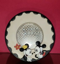 RARE Disney X Charpente Vintage Mickey  Minnie Mouse Round Picture Frame-EUC 