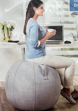 Gymnastikball-Bezug Grau Home Office Yoga Ball Abdeckung Balance Ball Hülle