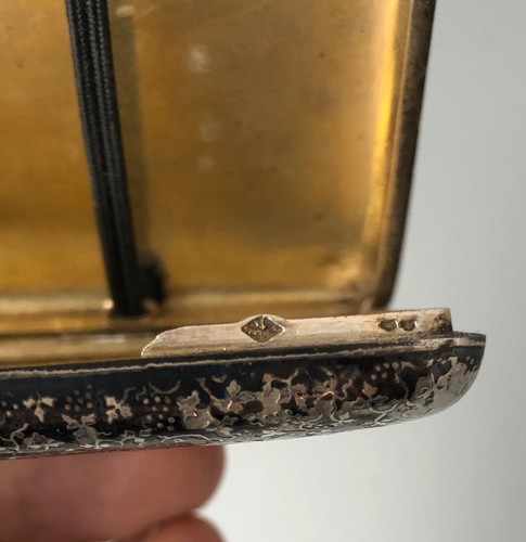Antique French Solid SIlver & Niello Cheroot Case ALZX - Picture 2 of 4