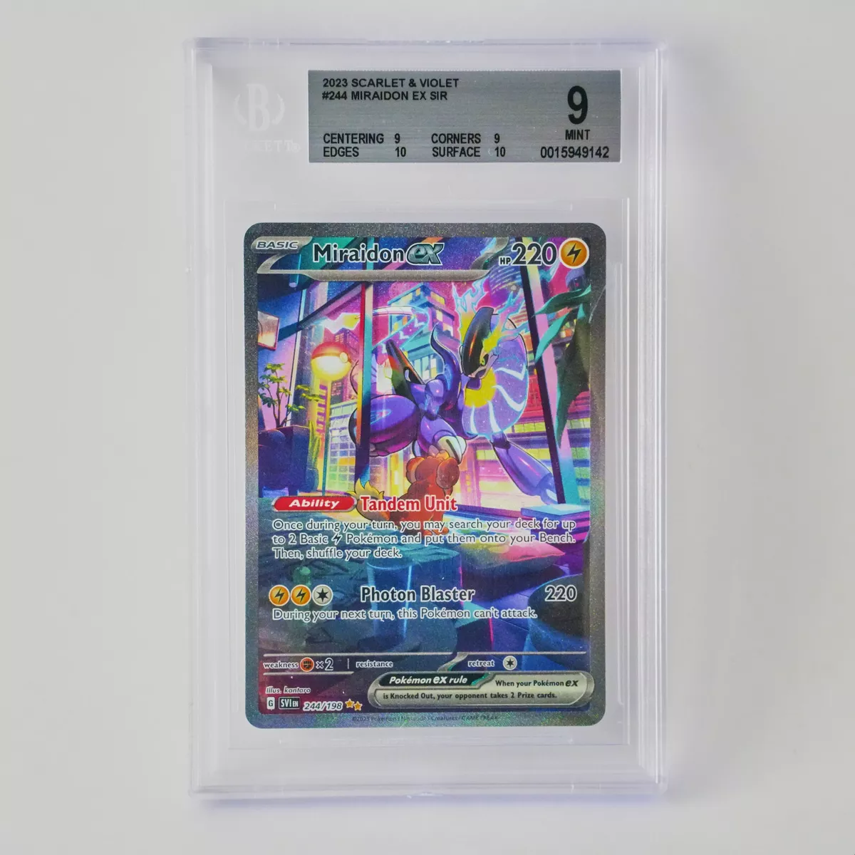 Carta Pokémon Original Miraidon EX 244/198