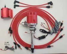 Corvette Tach Drive Small Female Cap Hei Distributor 50k Coil Wires Under Red