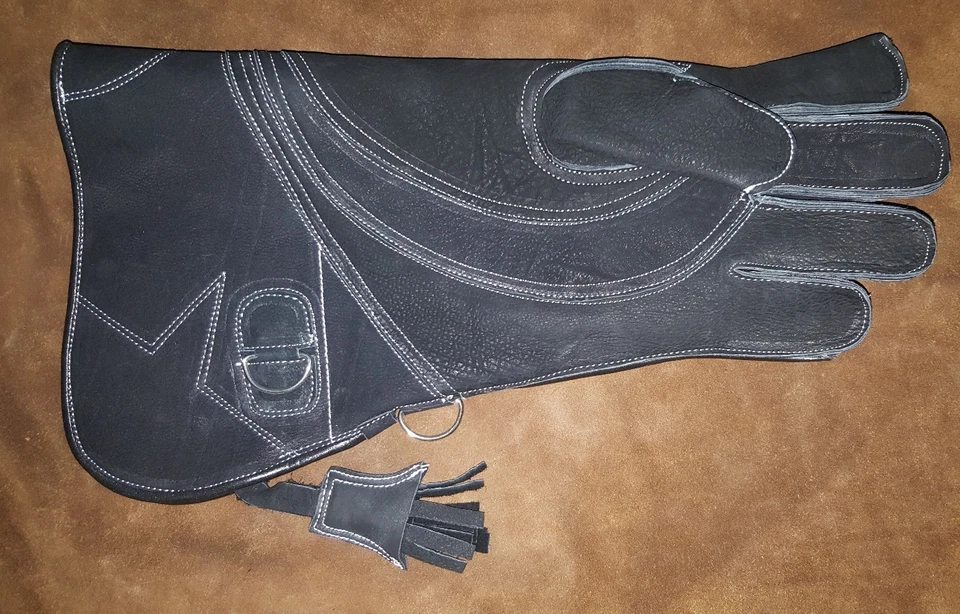 Перчатки Eagle And Falconry 5 слоев чистая нубуковая кожа длина 17 дюймов высокопрочные - Изображение 3 из 3