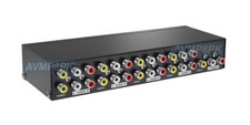 Active 1 In 8 Out Composite RCA Video Splitter 8-Port Stereo Audio Splitter
