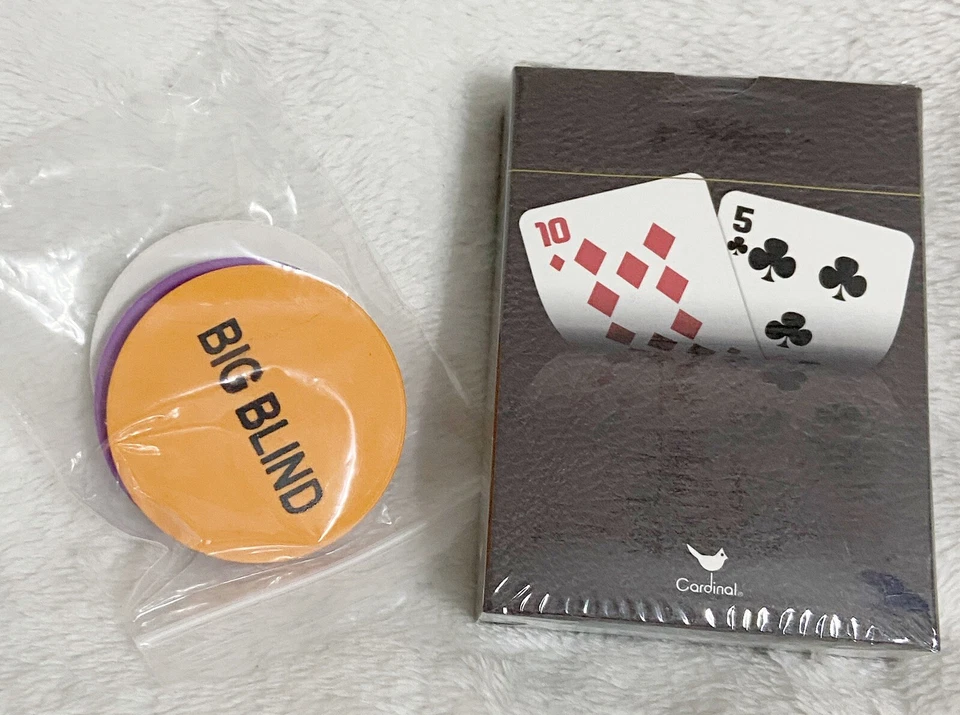 Cardinal, One Sealed Pack of Poker Cards and 2 Betting and 1 Dealer Button - Image 2 of 2