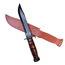 12” Hunting Knife/chef kitchen fruit knife leather handle