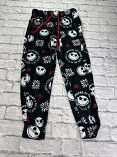 Disney Nightmare Before Christmas Jack Skellington Fleece Pajama Pants Small 4-6