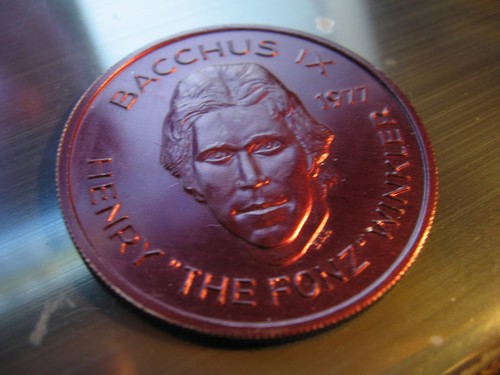 Henry the fonz winkler heyyy 1977 Schauspieler Karneval Doubloon Münze New Orleans - Bild 1 von 2