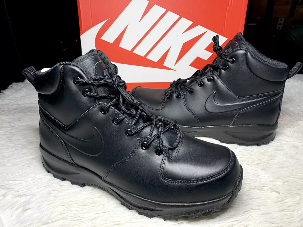Nike manoa black leather boots sale
