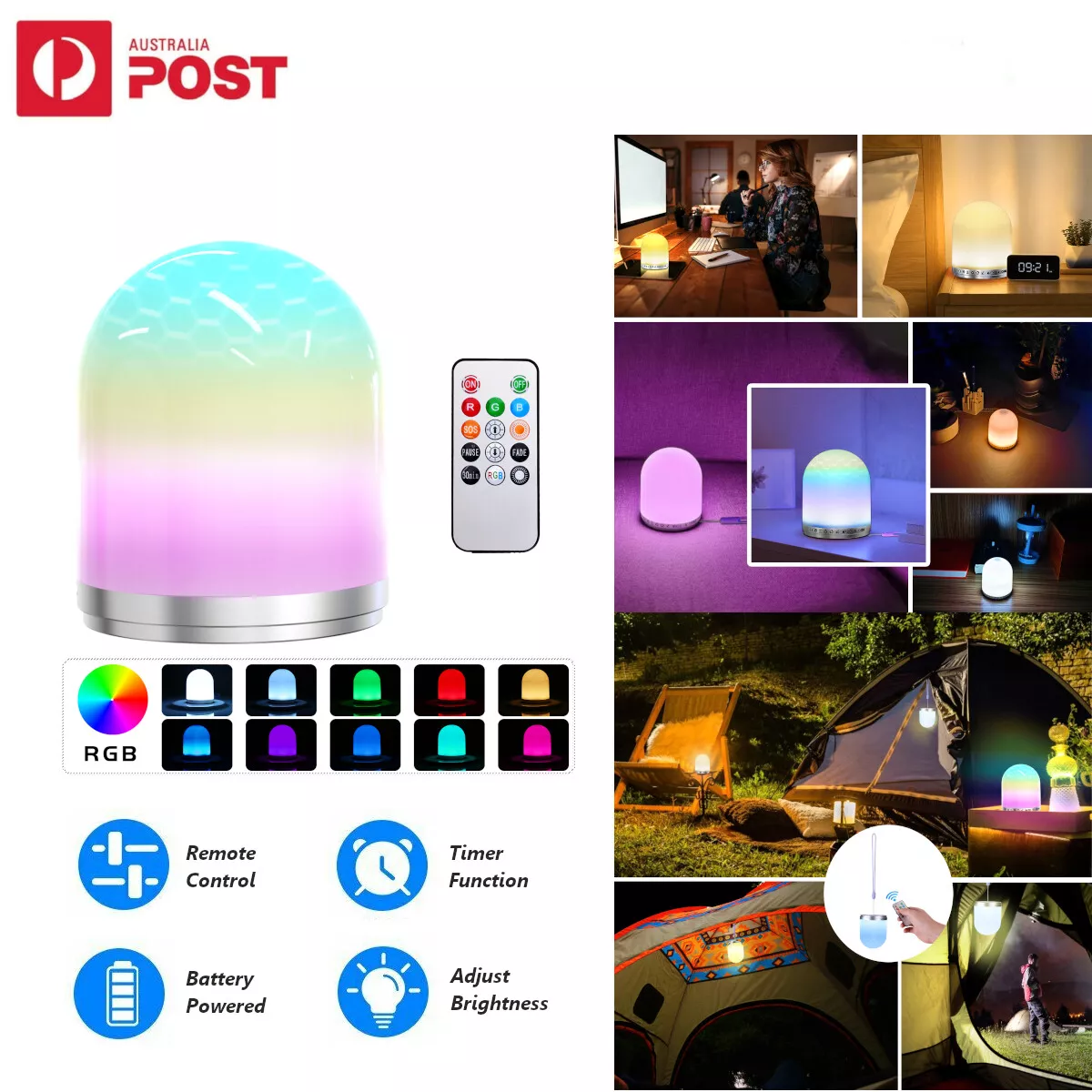 Outdoor battery powered remote on sale control led lights