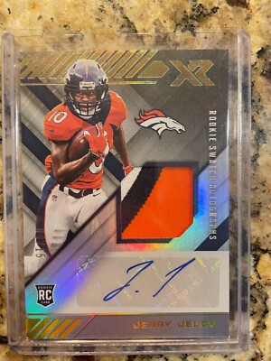 2020 Panini XR Football Jerry Jeudy - RC, AUTOGRAPH, JERSEY PATCH - 9/15 #RSA-JJ