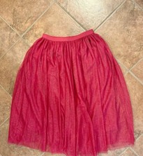 Matilda Jane Womens XS Skirt Pink Tulle Gold Glitter NEW