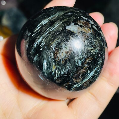 300g Natural Astrophyllite Fireworks Stone Quartz Crystal Sphere Ball Healing