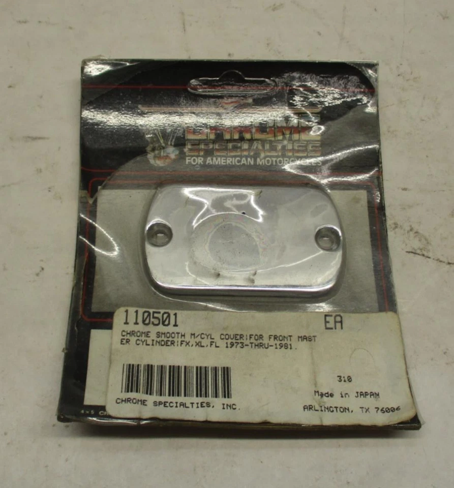 Cubierta de cilindro maestro cromada lisa Harley Davidson Chrome Specialties 110501 Foto 2 de 3