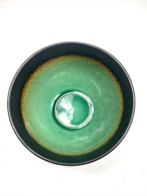Set of One Gibson Elite Designs Ocean Paradise Jade Soup Cereal Bowl