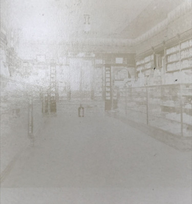 Antique RPPC 1903-1920's Solio Drug Store Interior Real Photo Postcard