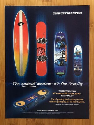 2001 Thrustmaster FreeStyler Board Print Ad/Poster Playstation 1 & 2 Promo Art